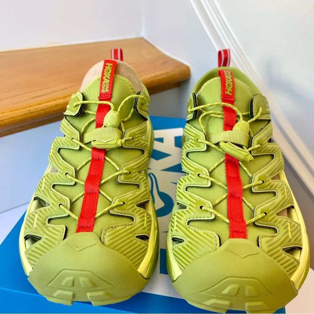 NWT Hoka Hopara Hiking Sandal Wet / Dry shoe in Dark Citron Luminary Green - Picture 8 of 16